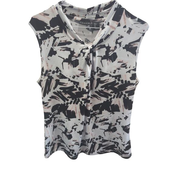 TAHARI Women's Lightweight Stretch Poly Shirt Blouse Tank Top Multicolor Large - Picture 1 of 10